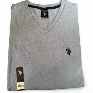 Brand New U.S. Polo Assn. Men’s Light Blue V-Neck T-Shirt Size Small